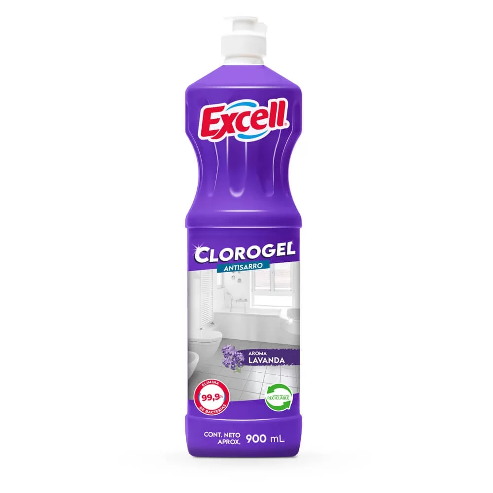 Cloro gel antisarro excell 900 ml lavanda